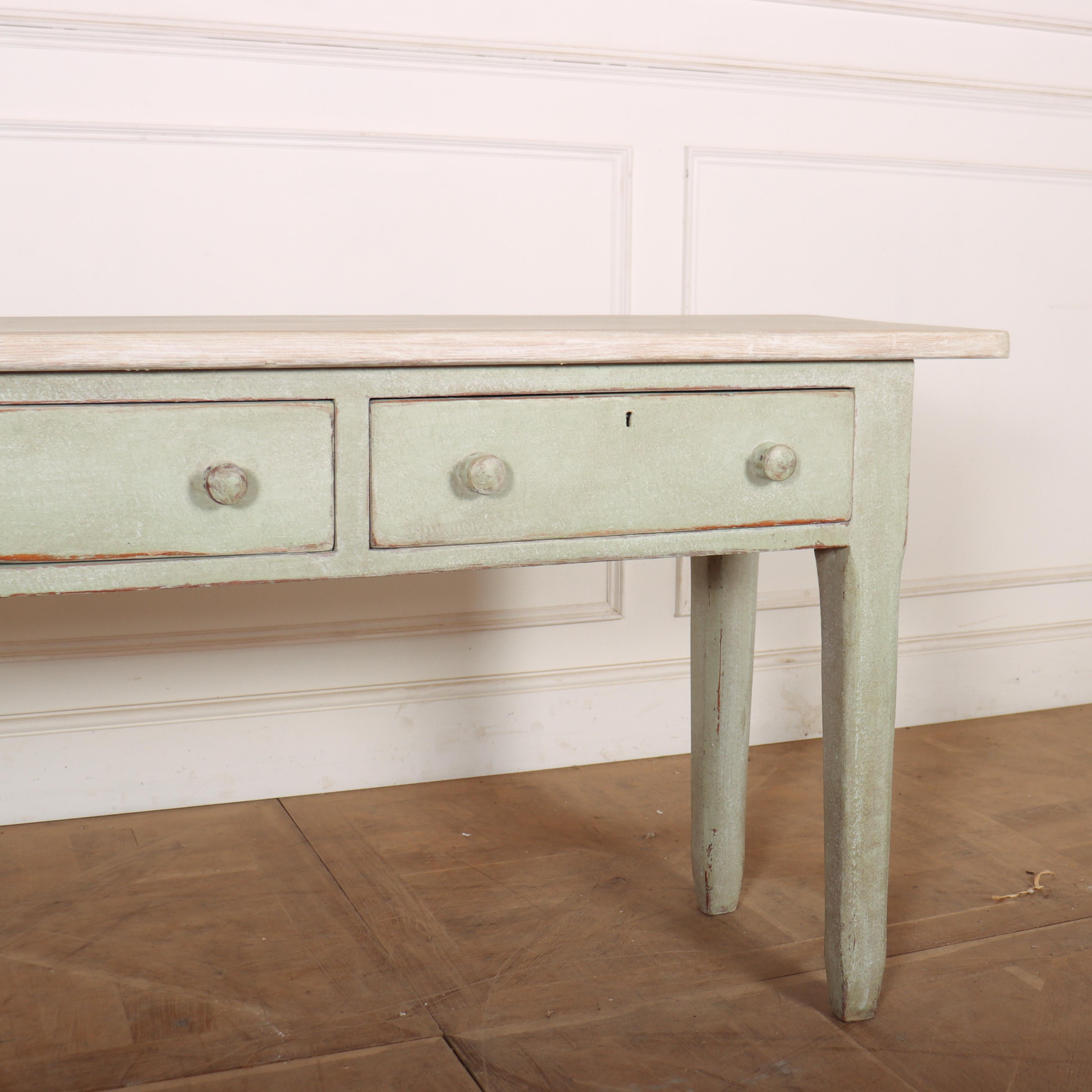 Victorian Narrow Painted Console Table For Sale