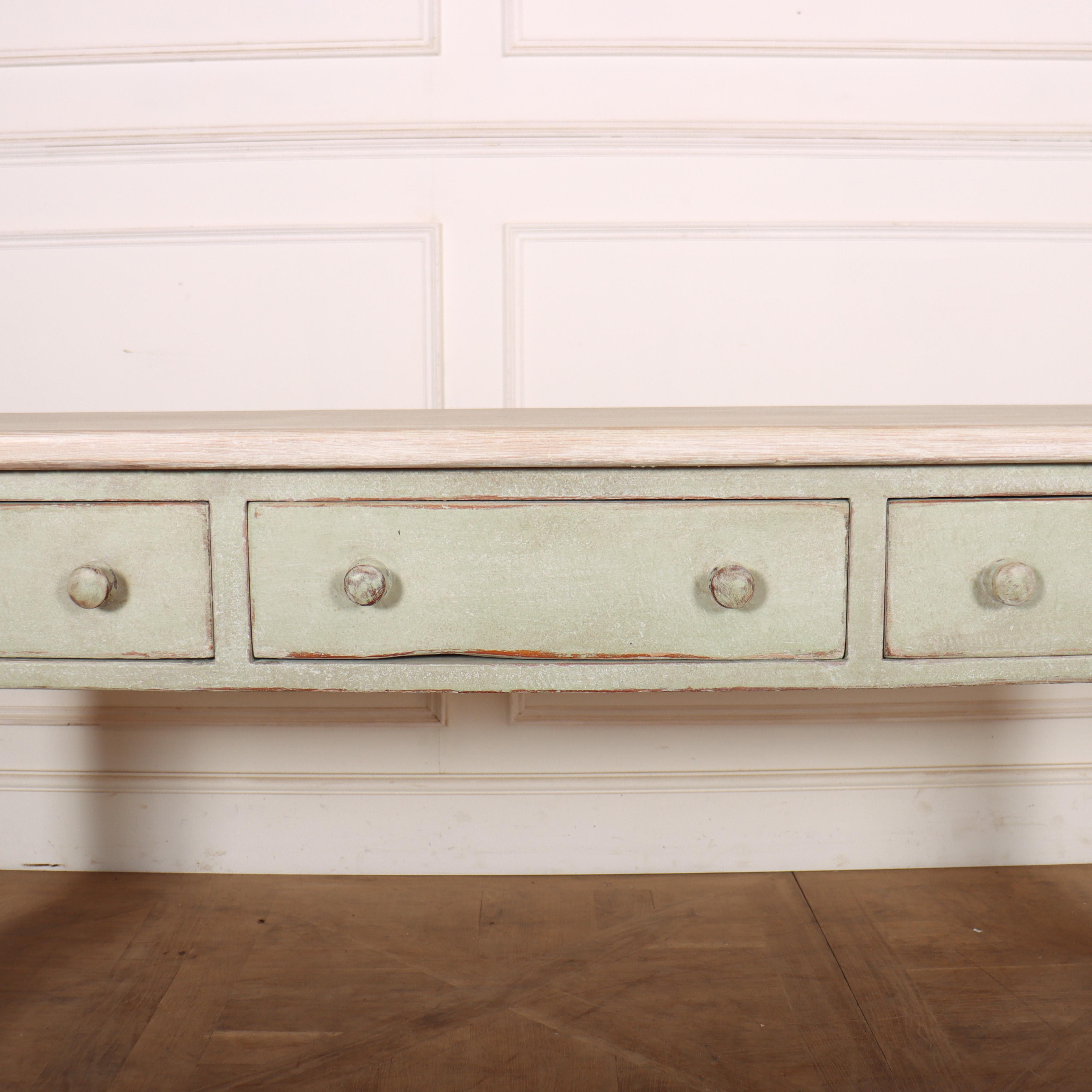 English Narrow Painted Console Table For Sale