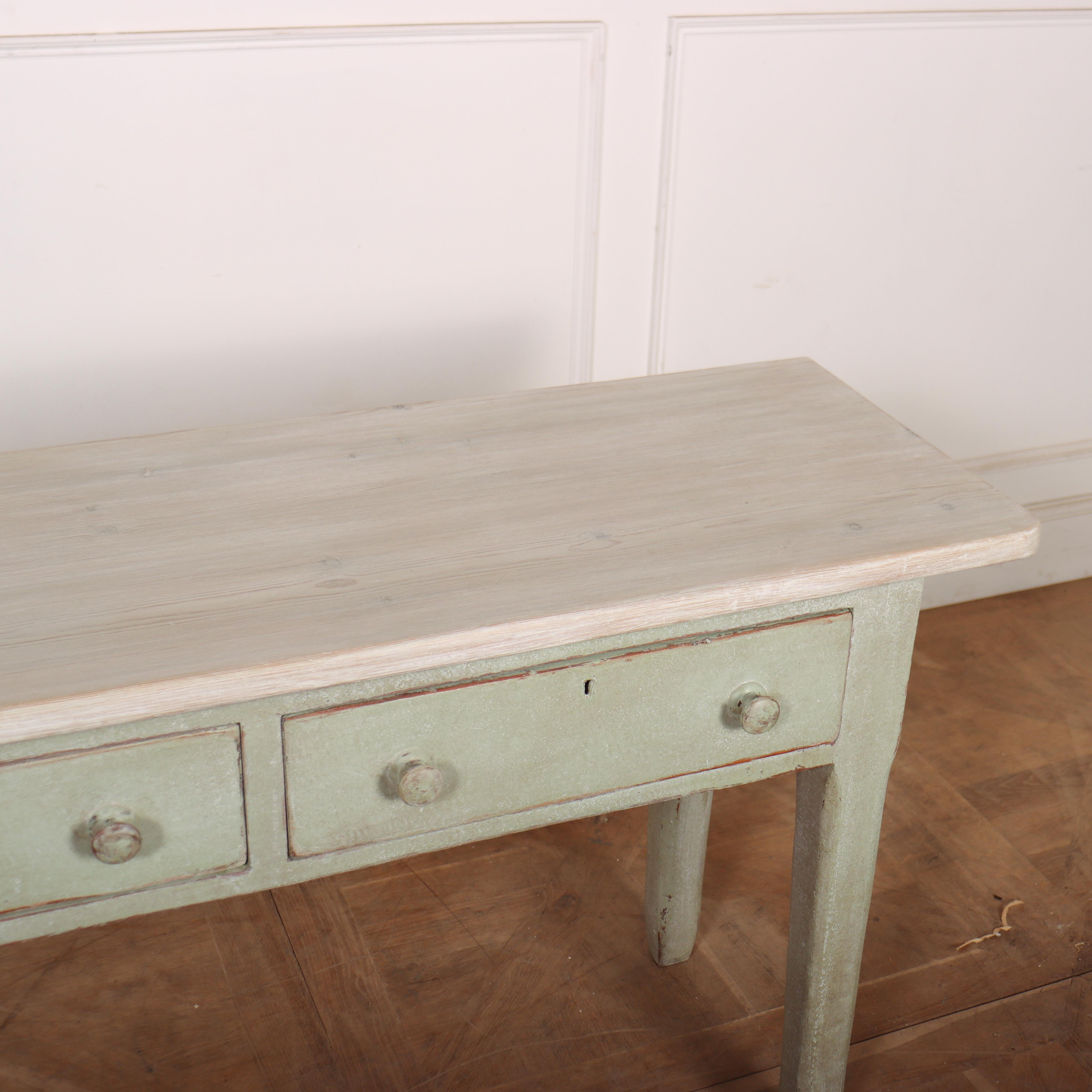 19th Century Narrow Painted Console Table For Sale
