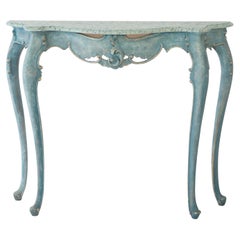 Consolle stretta dipinta Florentine con piano finto, 1960 ca.