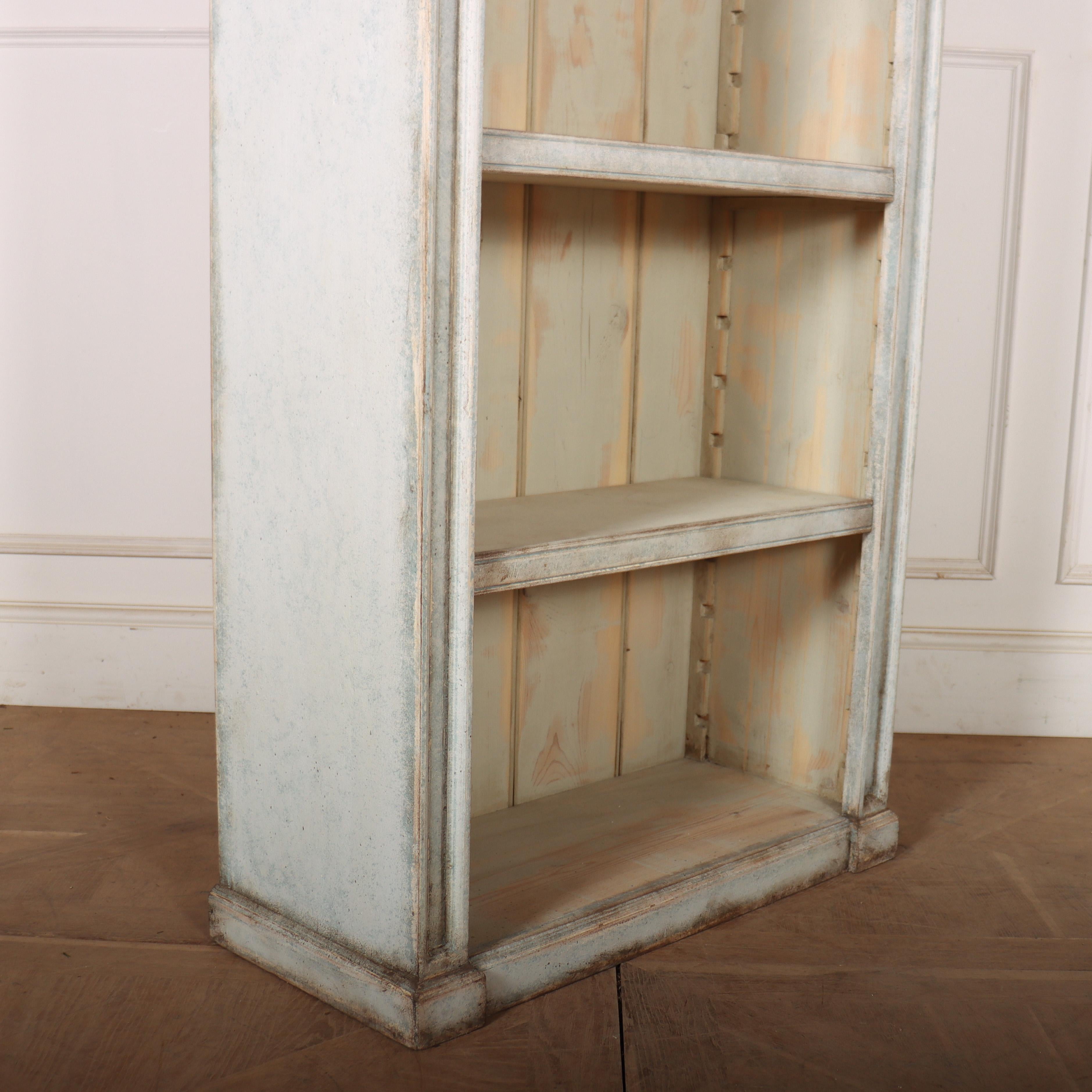 Narrow Painted French Bookcase For Sale 5