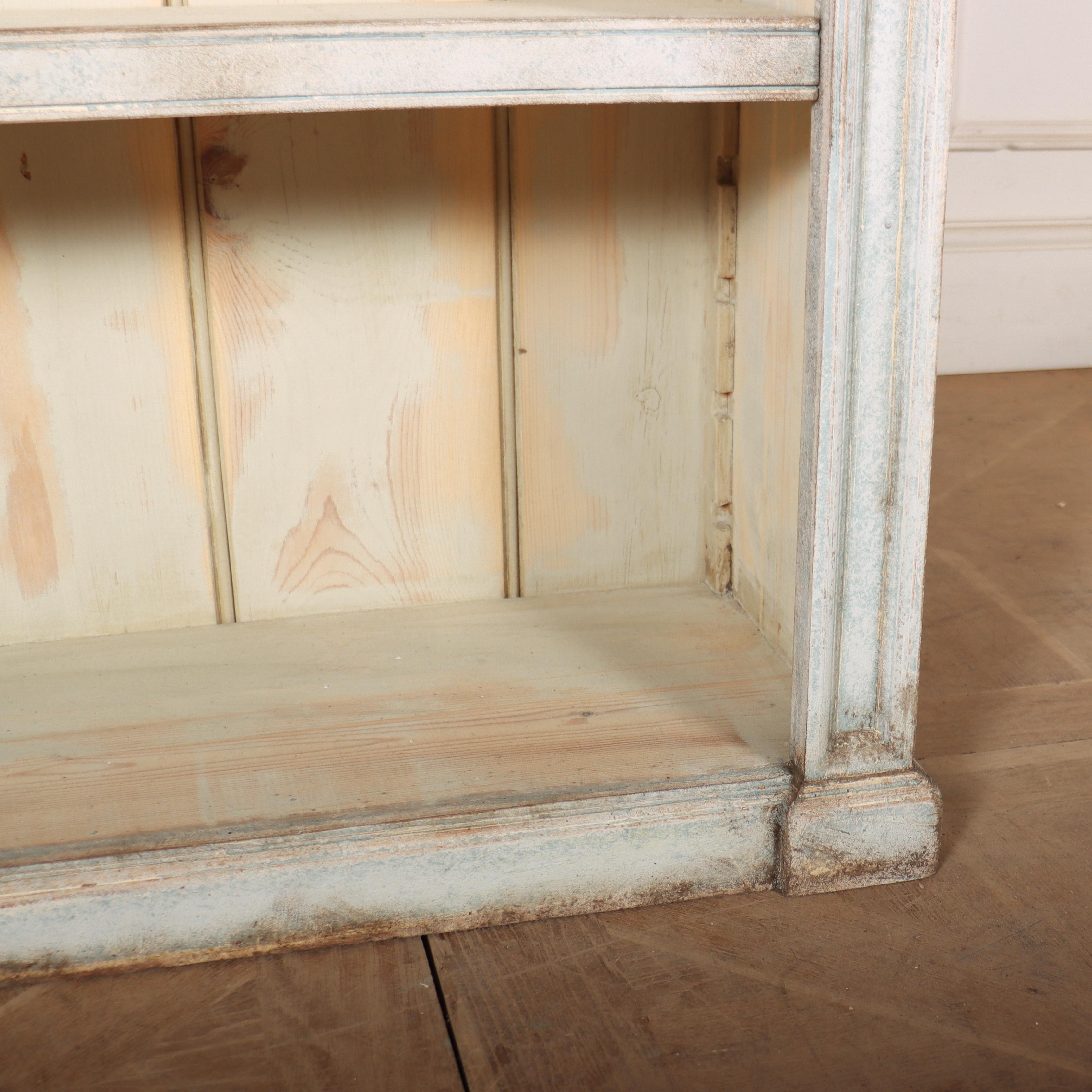 Pine Narrow Painted French Bookcase For Sale
