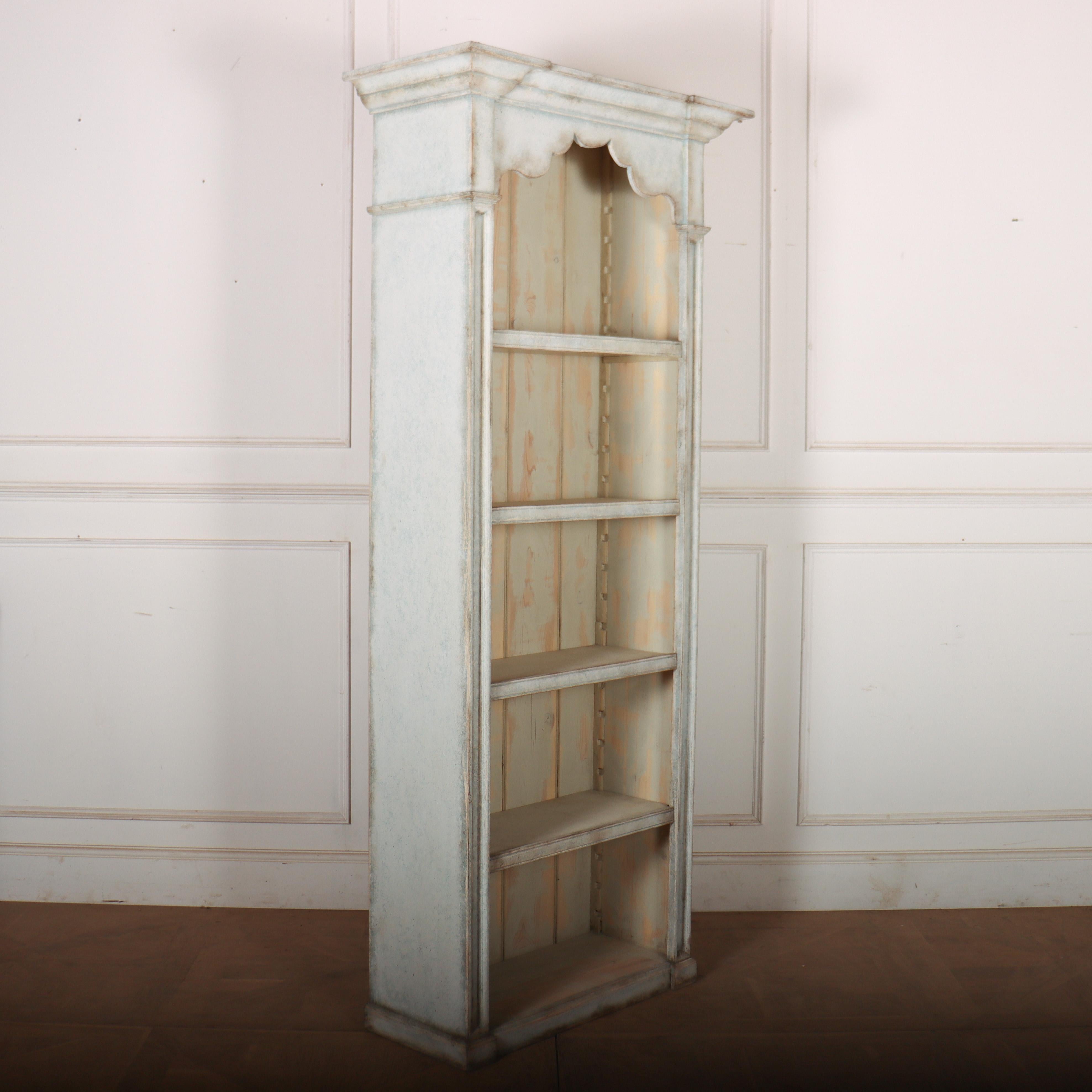 Narrow Painted French Bookcase For Sale 3