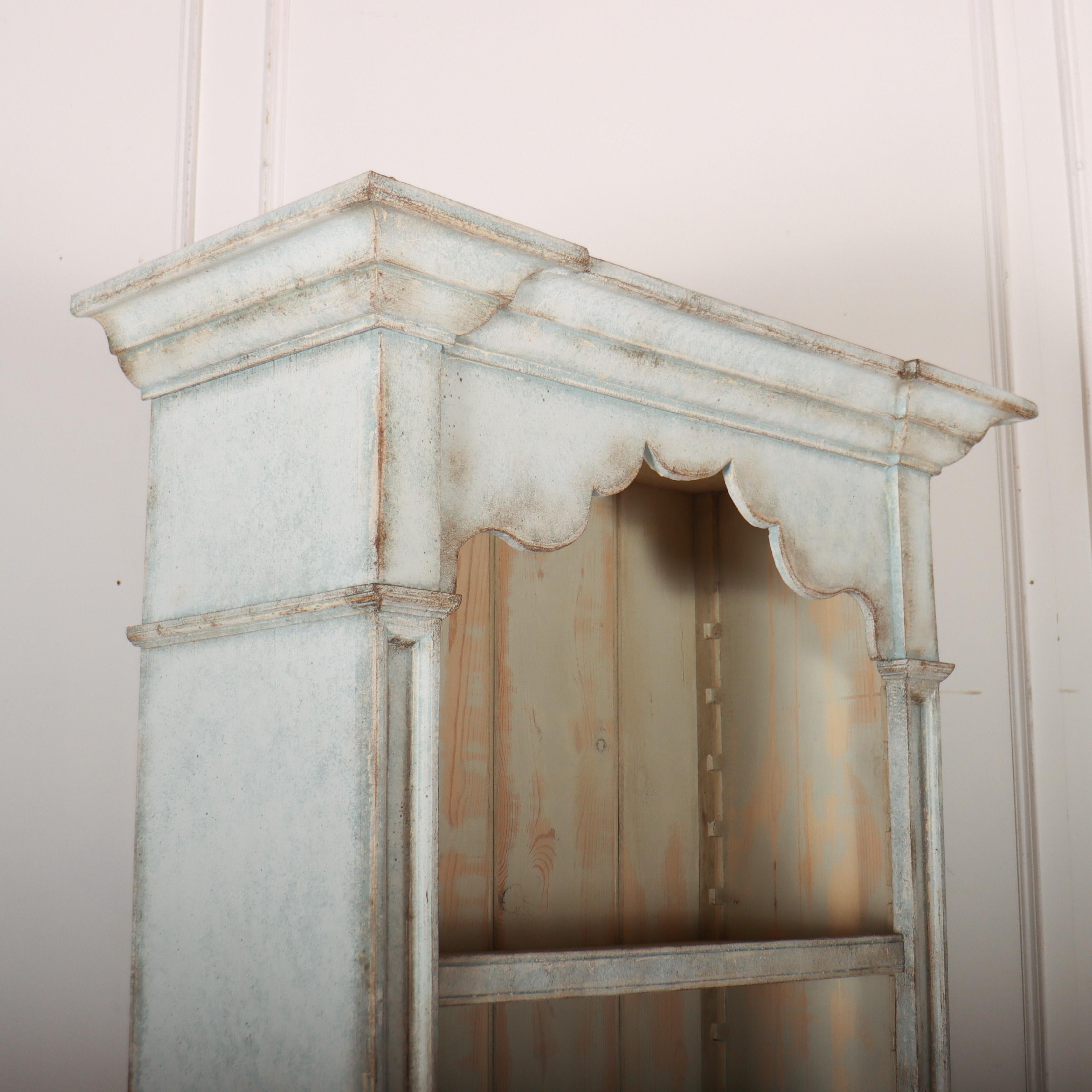 Narrow Painted French Bookcase For Sale 4