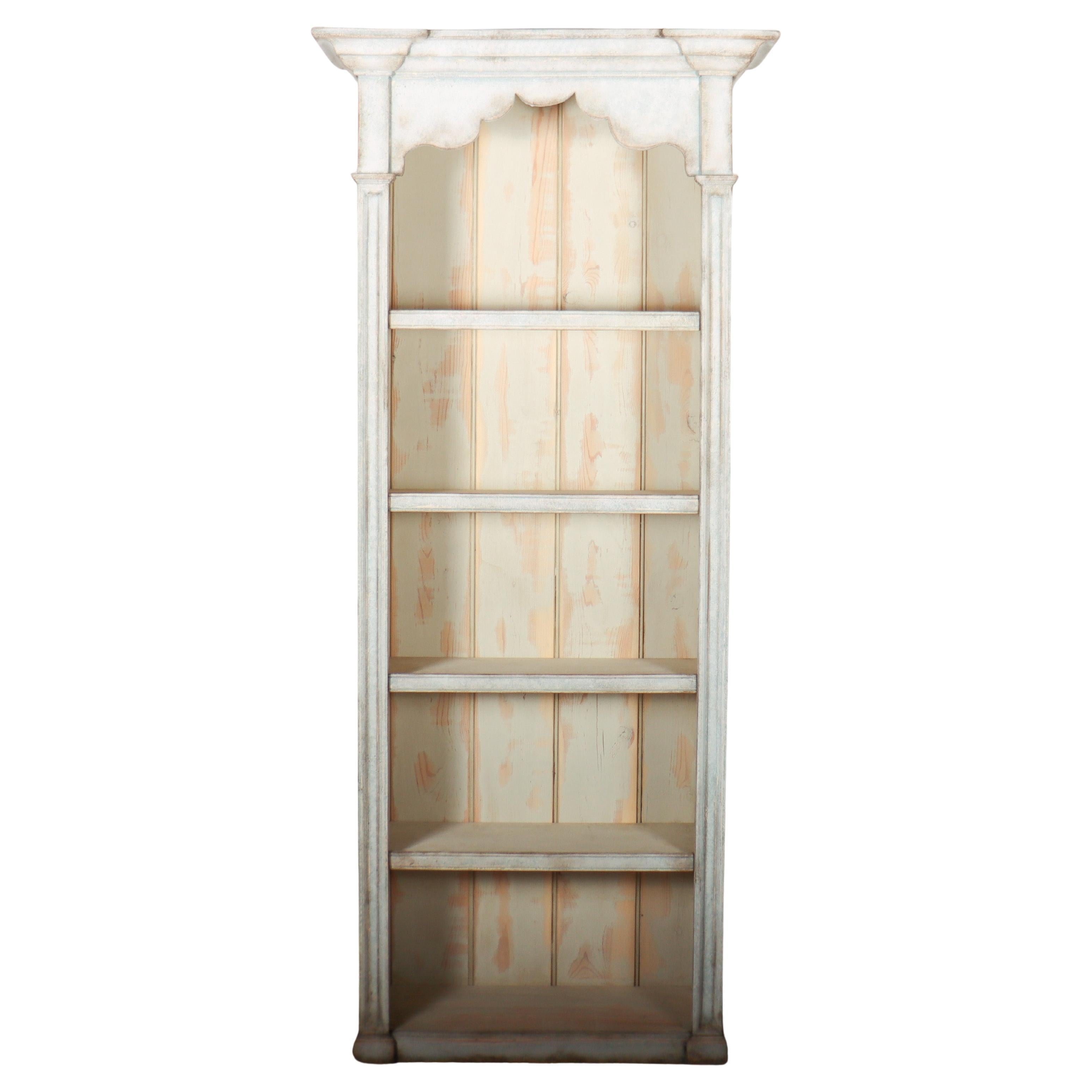 Narrow Painted French Bookcase