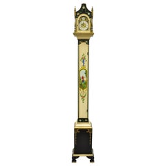 Retro Narrow Pencil Grandmother Clock by Colonial Mfg Co Hand Painted Adams Style Case