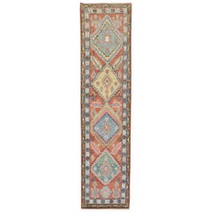 Narrow Persian Heriz Runner, Early 20th Century