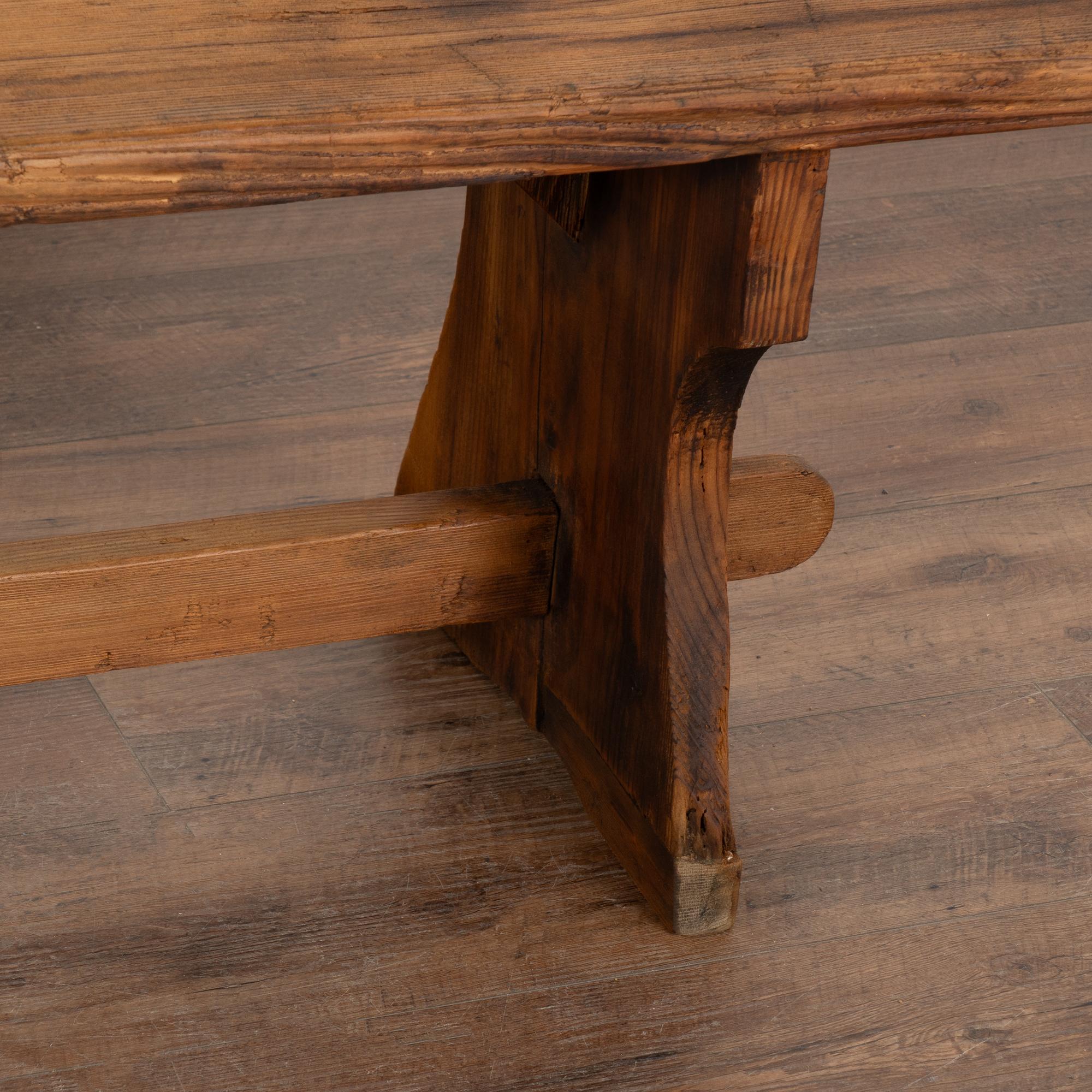 Narrow Pine Bench, Hungary circa 1890 4