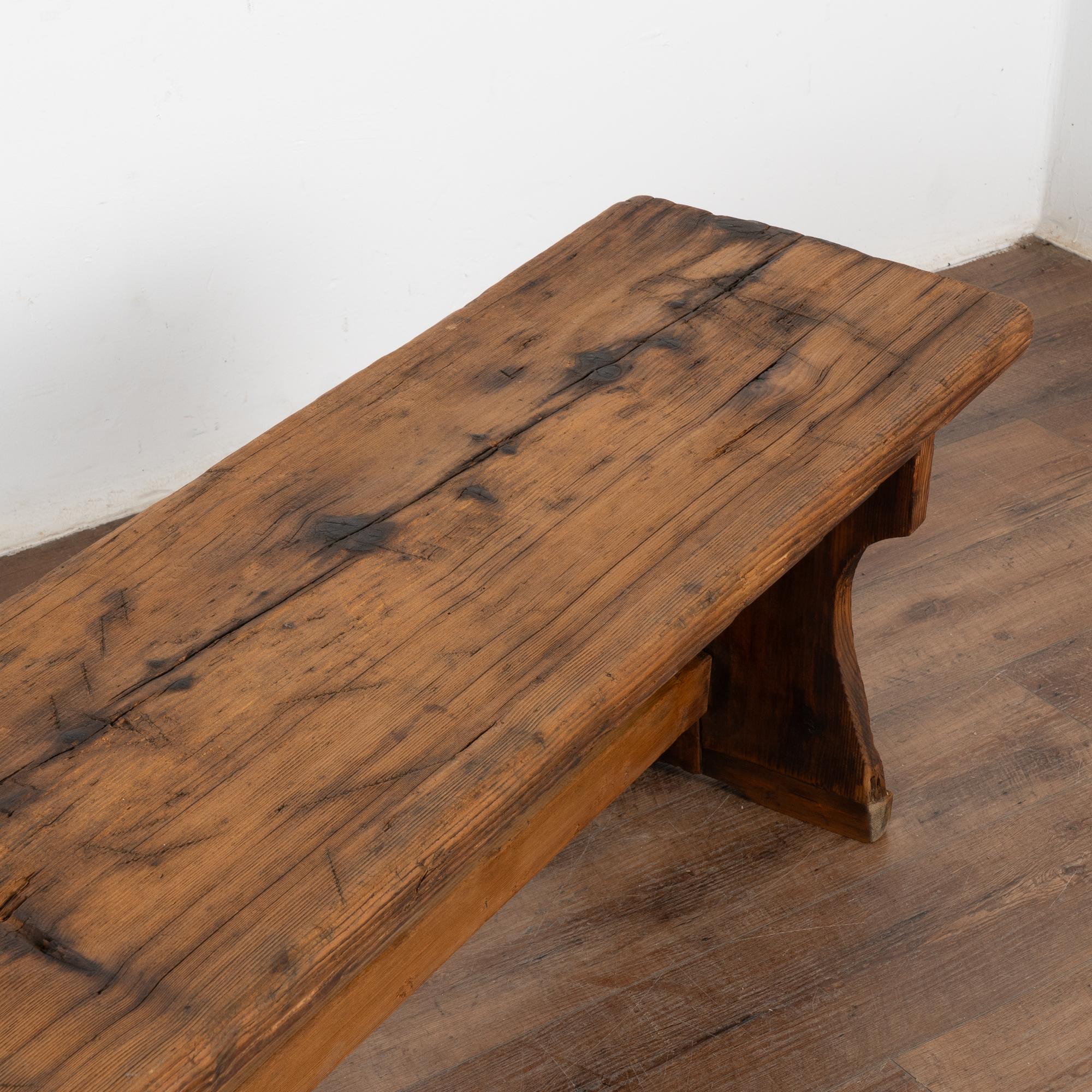 Narrow Pine Bench, Hungary circa 1890 1