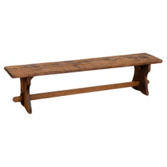 Narrow Pine Bench, Hungary circa 1890