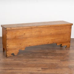 Narrow Pine Trunk or Bench with Storage, Sweden, circa 1840-1860