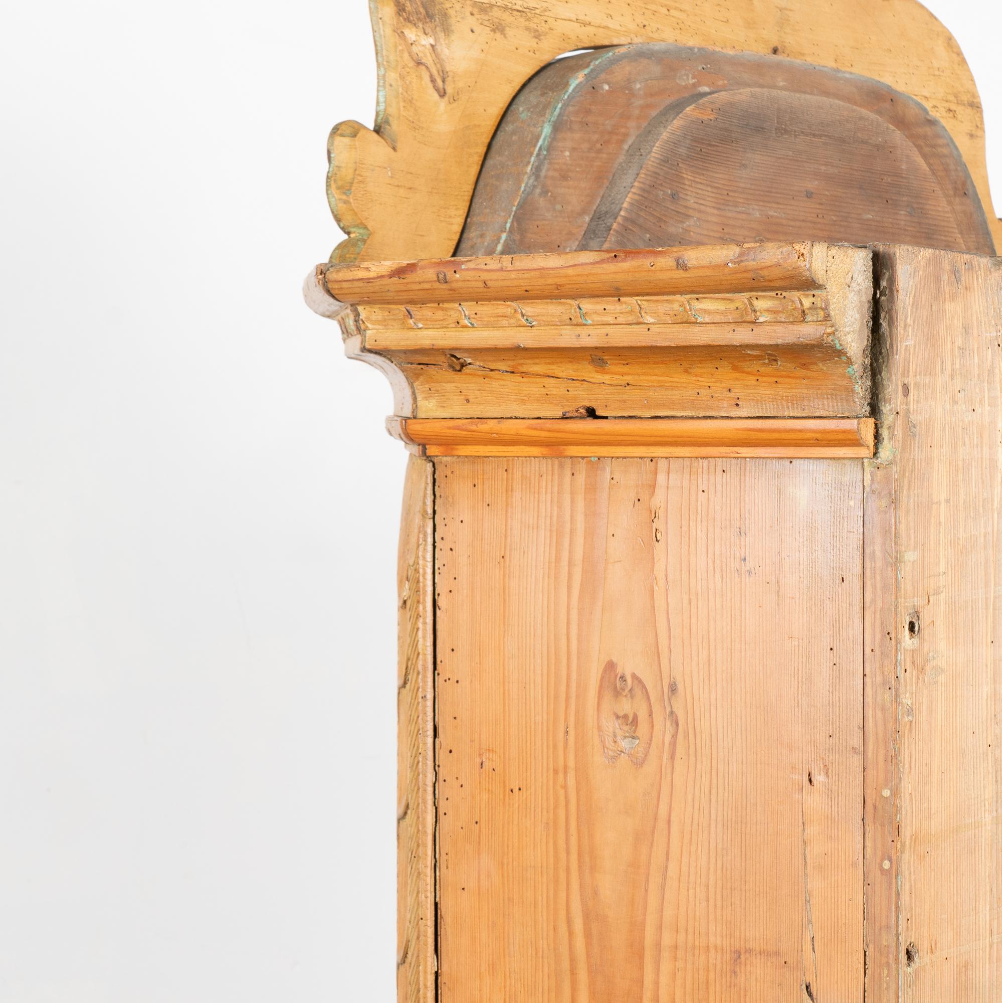 Narrow Pine Two Door Armoire, Hungary circa 1820-40 For Sale 6