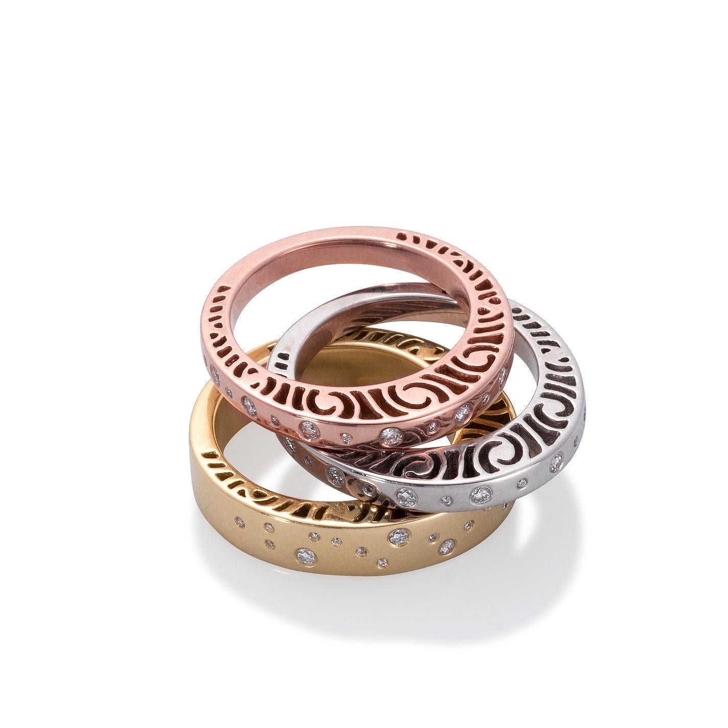 Round Cut Narrow Stacking Ring For Sale