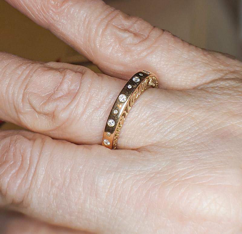 Women's or Men's Narrow Stacking Ring For Sale