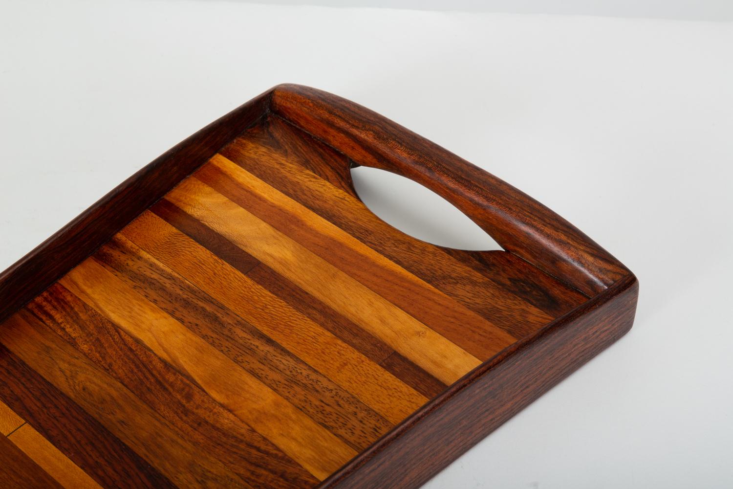 Cocobolo Narrow Striped Tray by Don Shoemaker for Señal