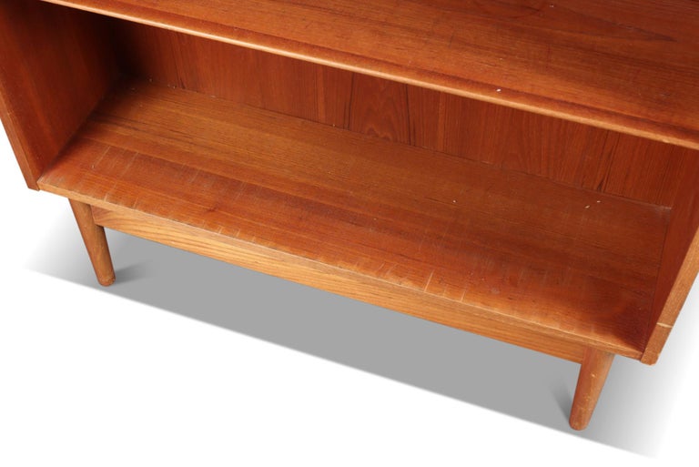 Narrow Teak Bookcase by Johannes Sorth 1 For Sale at 1stDibs