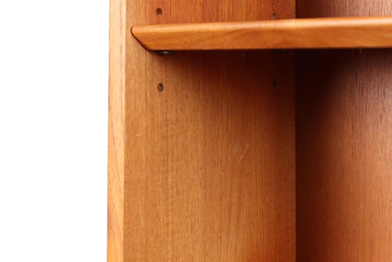 Narrow Teak Bookcase by Johannes Sorth 1 For Sale at 1stDibs