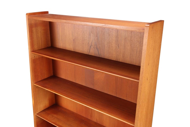 Narrow Teak Bookcase by Johannes Sorth 1 For Sale at 1stDibs