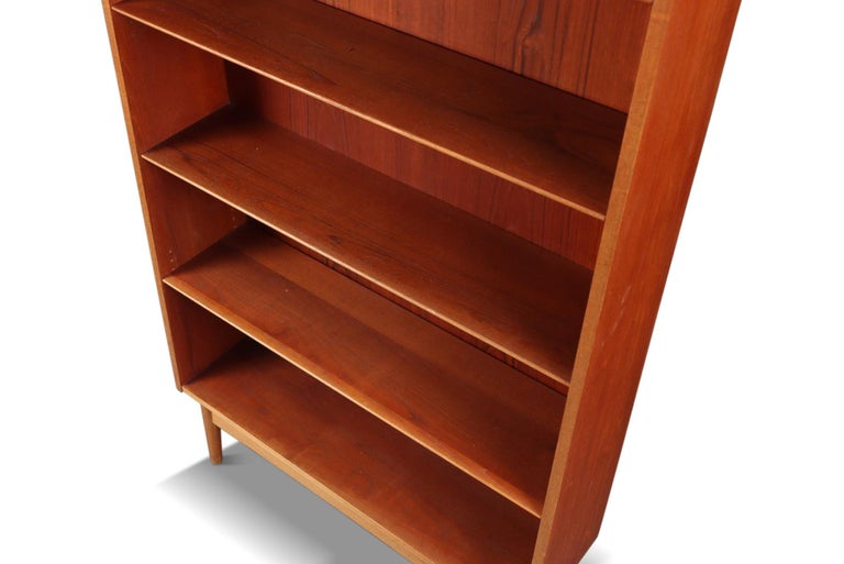Narrow Teak Bookcase by Johannes Sorth 2 For Sale at 1stDibs