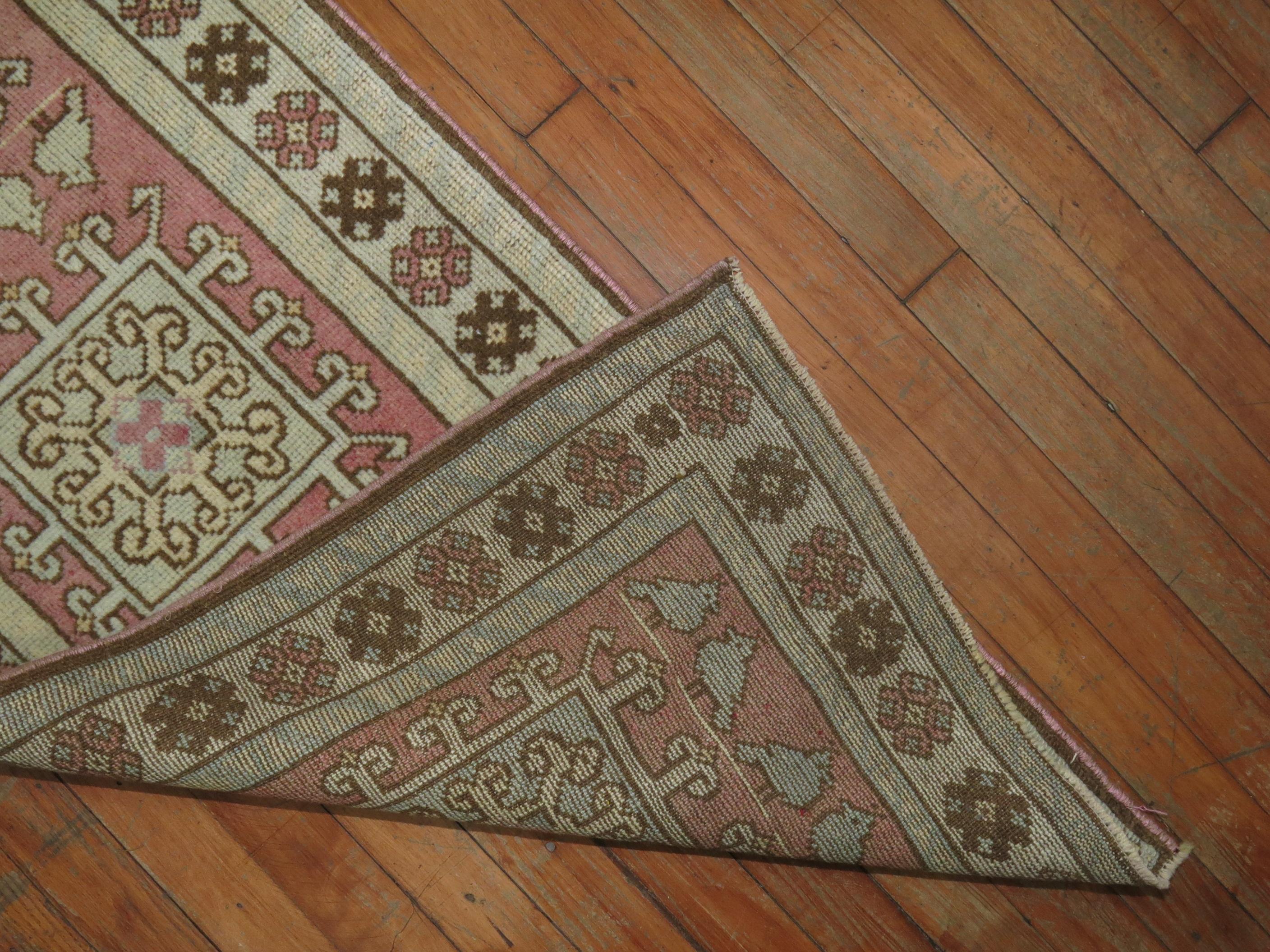 Mid-Century Modern Narrow Turkish Anatolian Runner For Sale