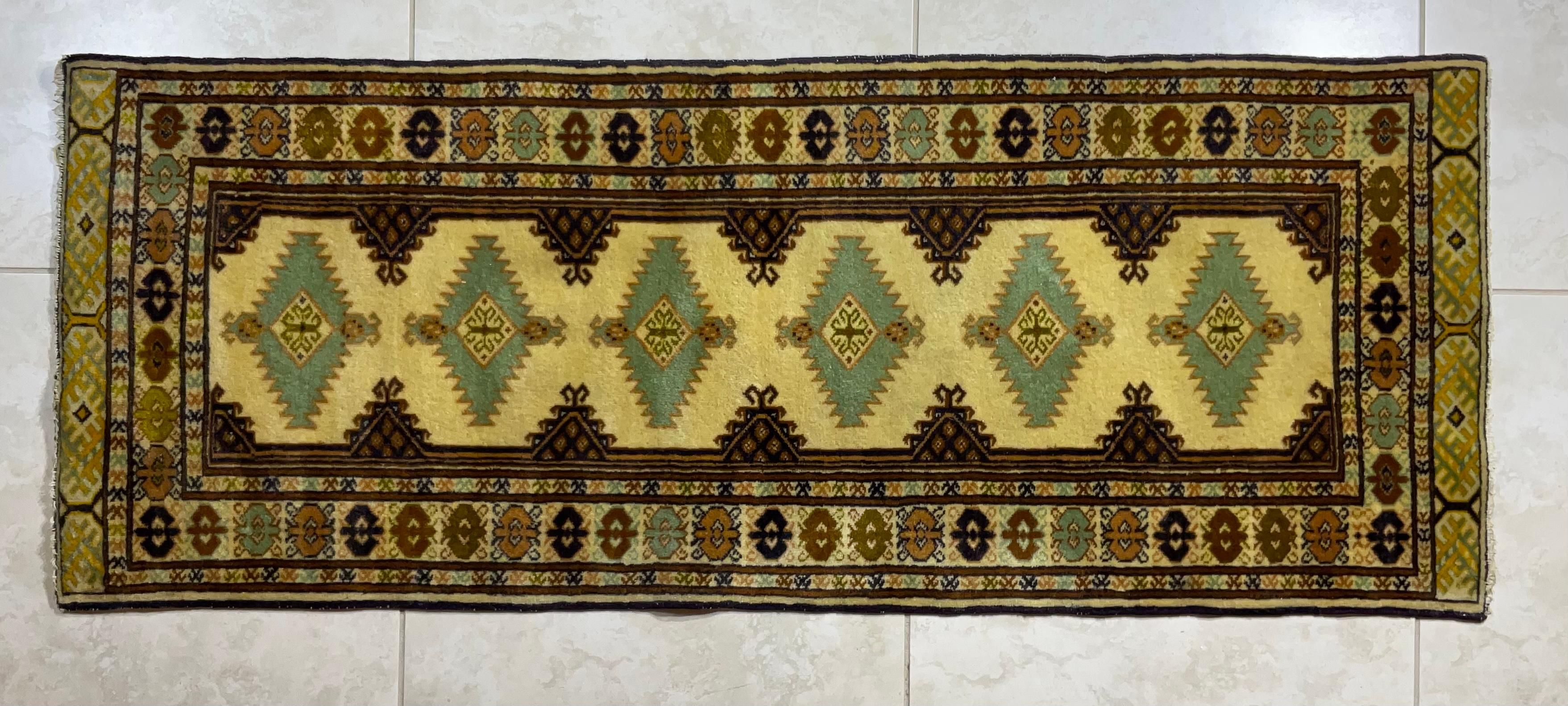 Persian Narrow Vintage Hand Woven Runner Rug For Sale