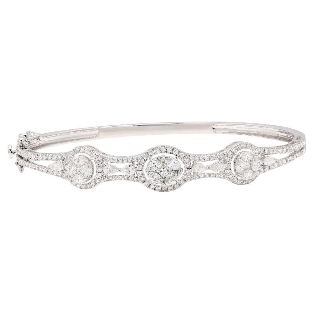 Natural diamond 2.10cts bracelet in 18k gold