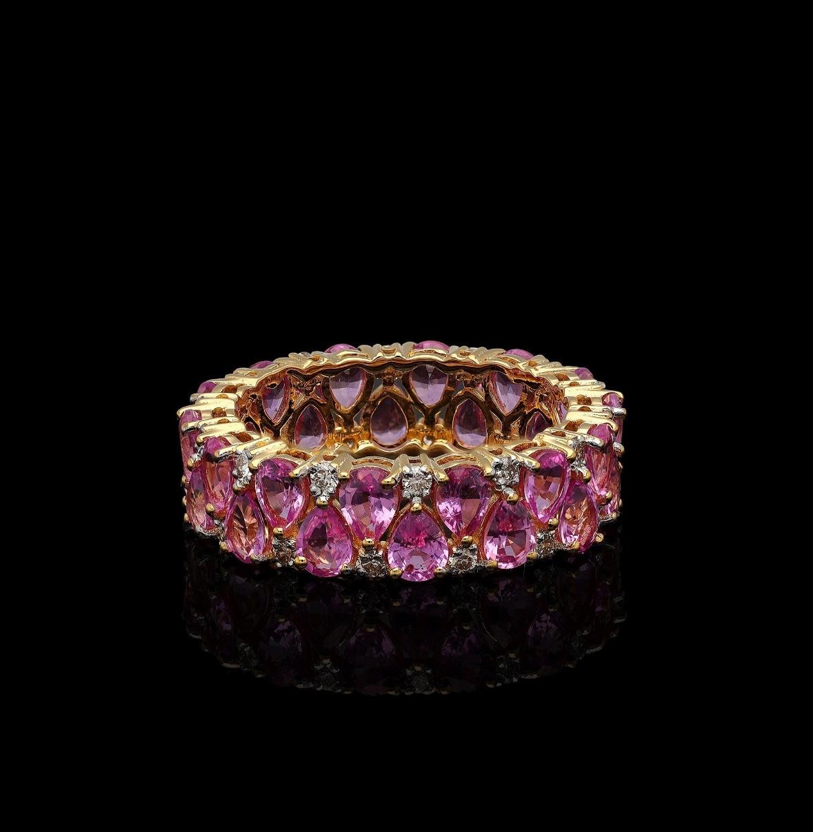 Stone : Pink Sapphire & Diamond 

�❋ Stone Size : 3x4 MM Approx. (± 0.20 MM)

❋ Stone Shape : Pear Cut

❋ Stone Color : As Shown In Picture

❋ Color Stone Weight : 4.79 Cts. Approx.

❋ Stone Type : Natural


❋ Diamond Weight : 0.42 Cts. Approx.

❋