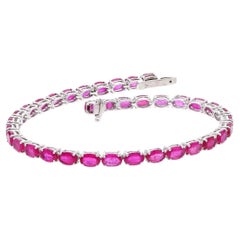 Natural Ruby oval 10.35cts bracelet in 18k gold