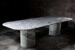 Nas Dining Table in Arabescato Corchia Italian Marble by No Age Studio