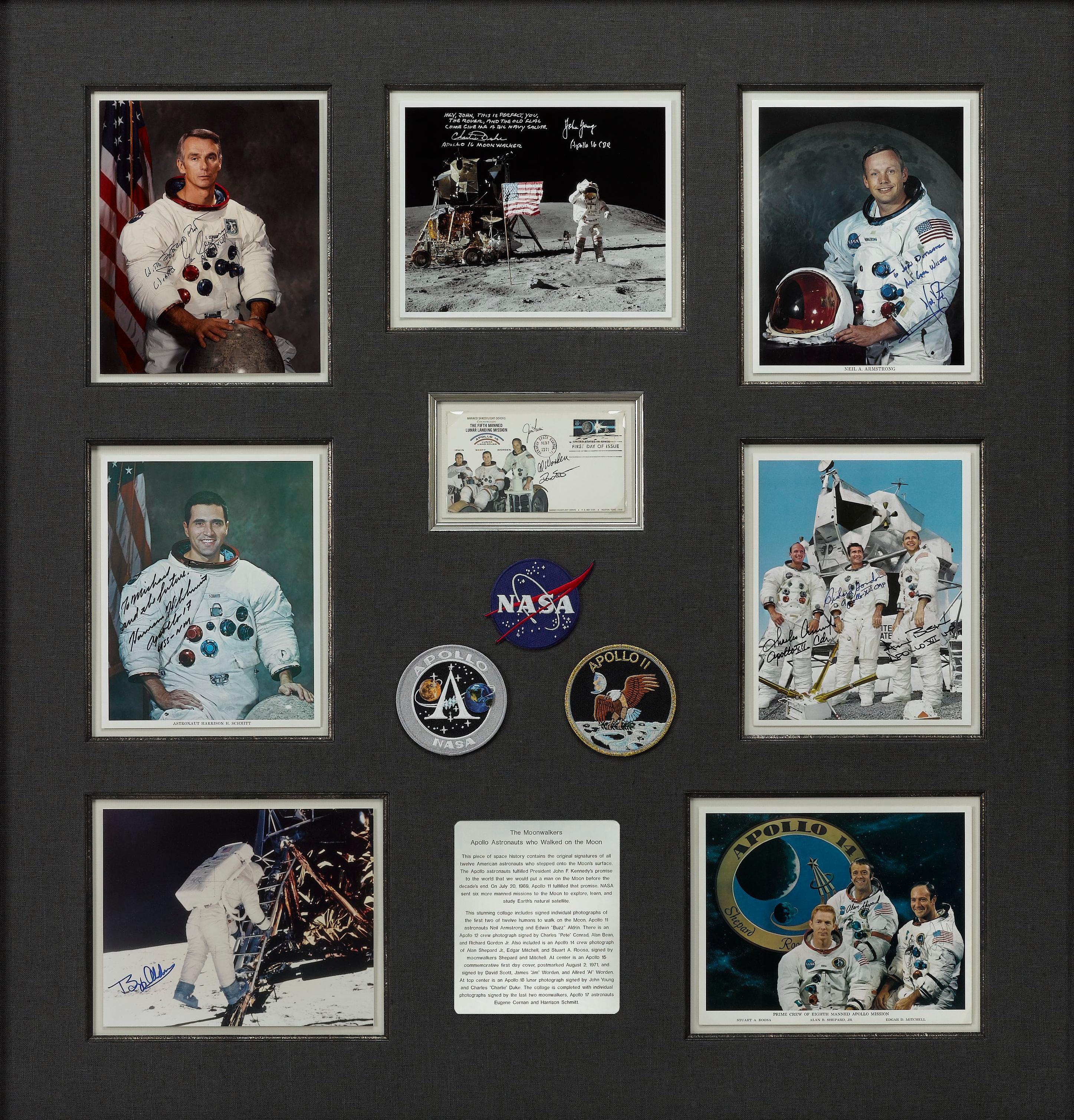 Modern NASA Moonwalkers Signature Collage