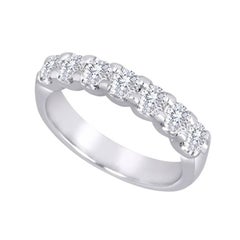 Nasbro 14 Karat Gold Shared Prong Diamond Band