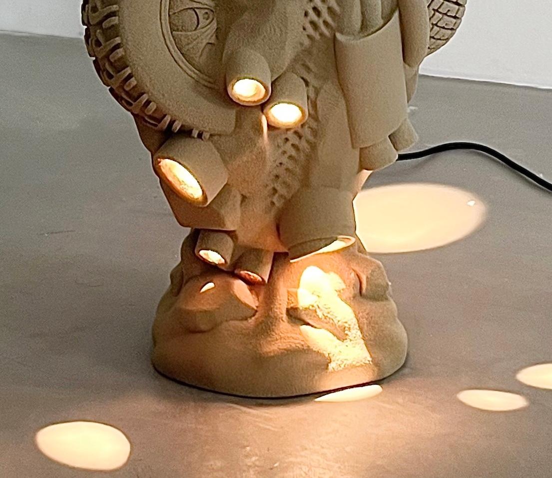 Danois Lampe de table sculpturale Nascar imprimée en sable quartz par Jacob Egeberg en vente