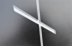 "Chapel of St. Basil" Black and White Photograph of Church Interior Cross Window