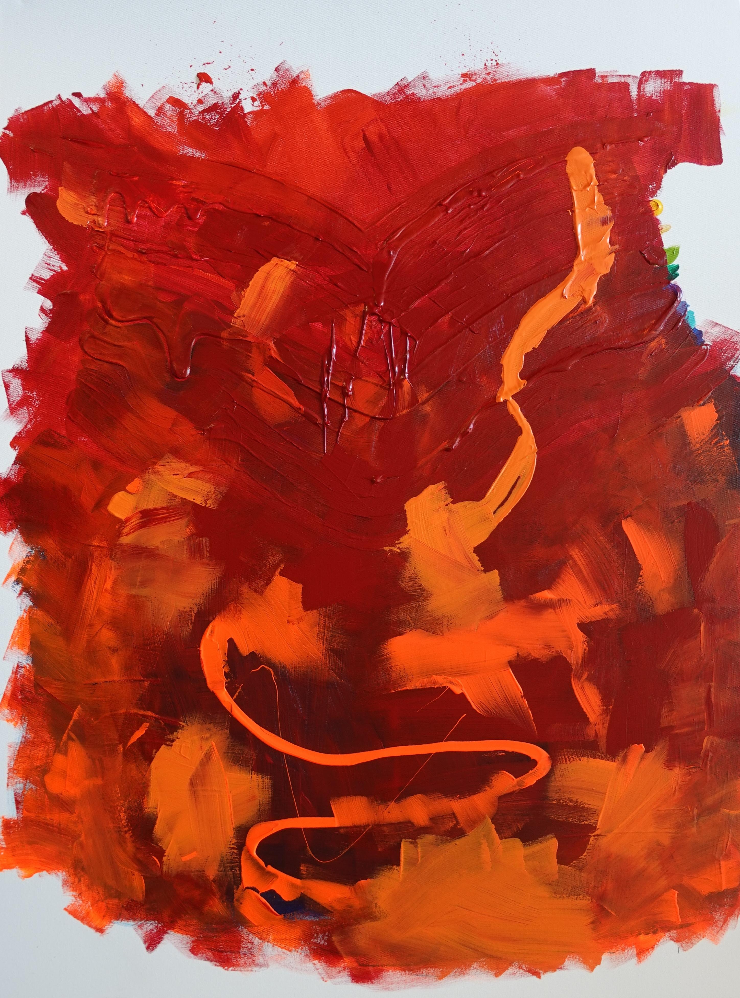 Nashali Rodriguez Abstract Painting - "Dripping Uterus"