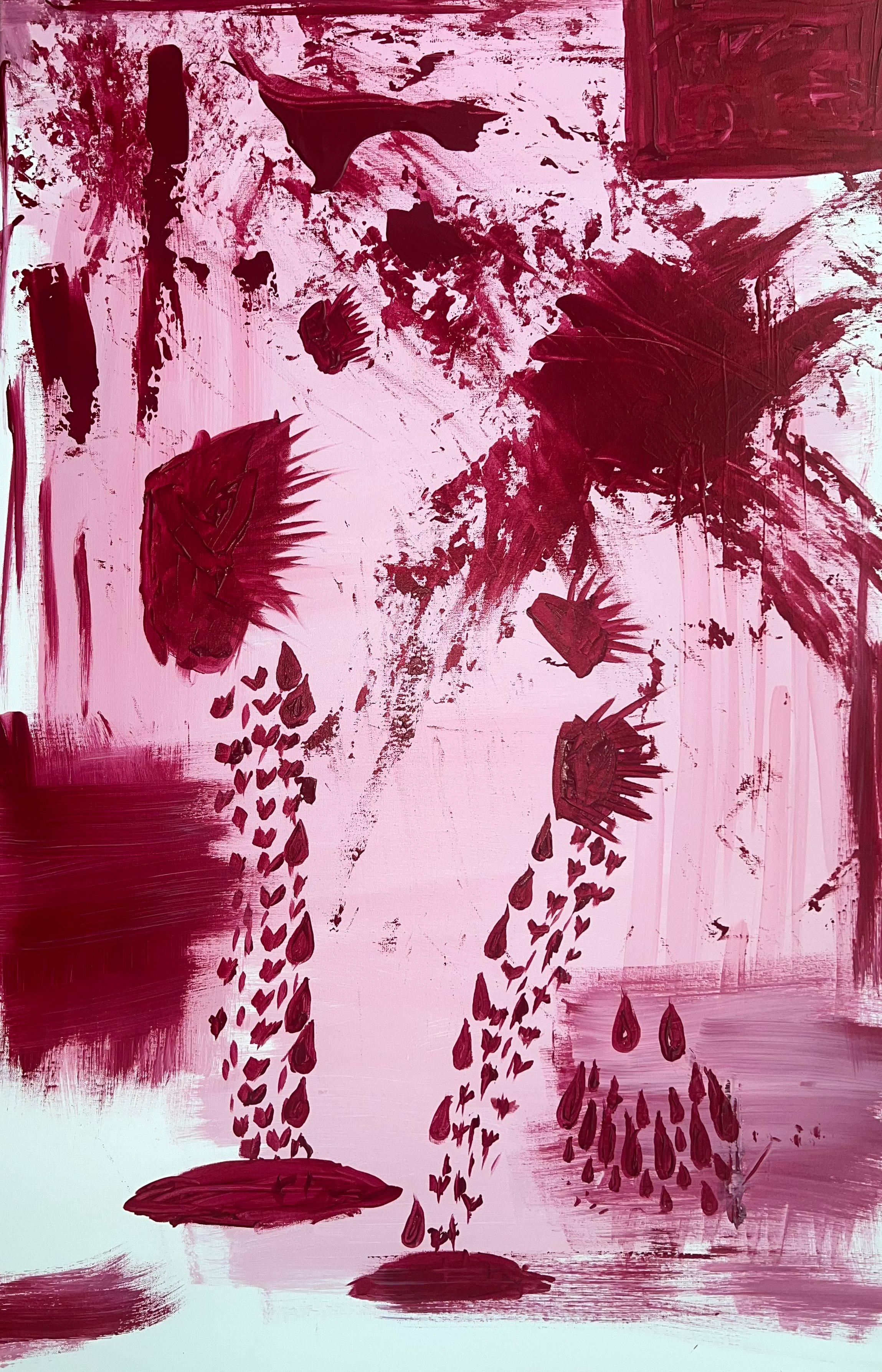 Abstract Painting di Nashali Rodriguez - "Due cuori spezzati che crescono e si liberano del vecchio amore".