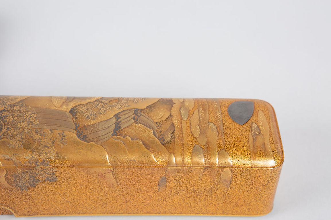 Edo Nashiji and Fundame Gold Lacquer Flute Box