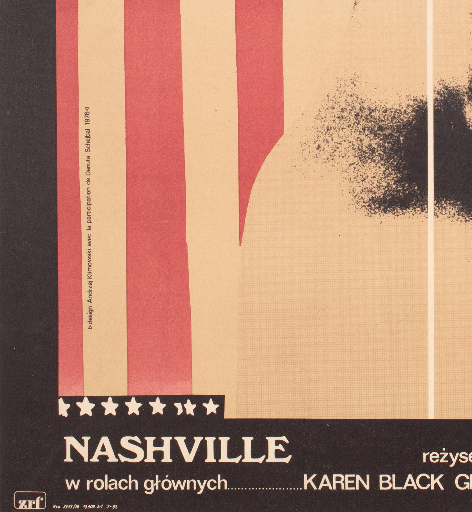 Affiche A1 polonaise du film Nashville, 1976, Klimowski Excellent état - En vente à Bath, Somerset