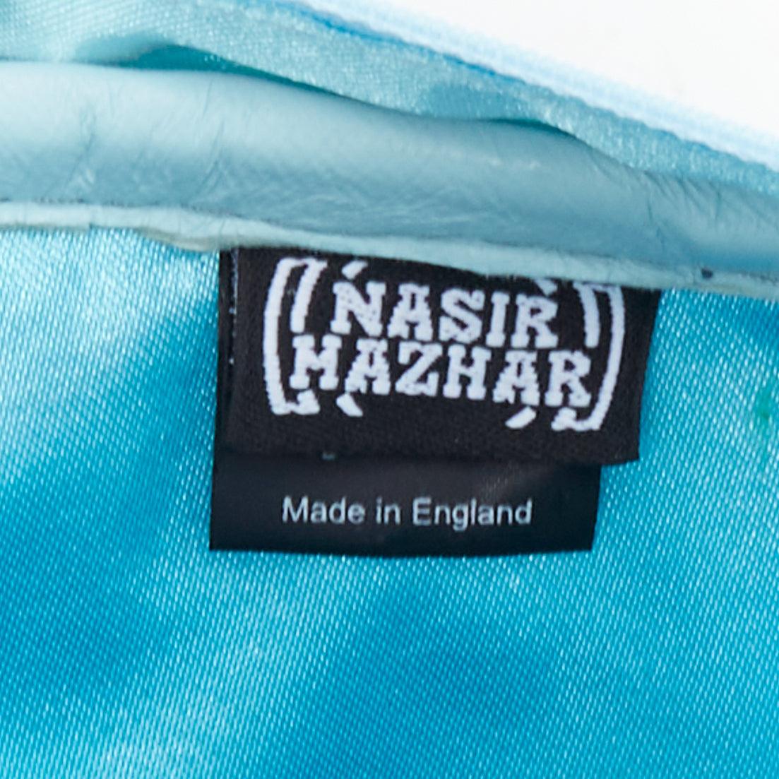 NASIR MAZHAR borsa piccola in pelliccia sintetica bianca e nera con cartone animato in vendita 5