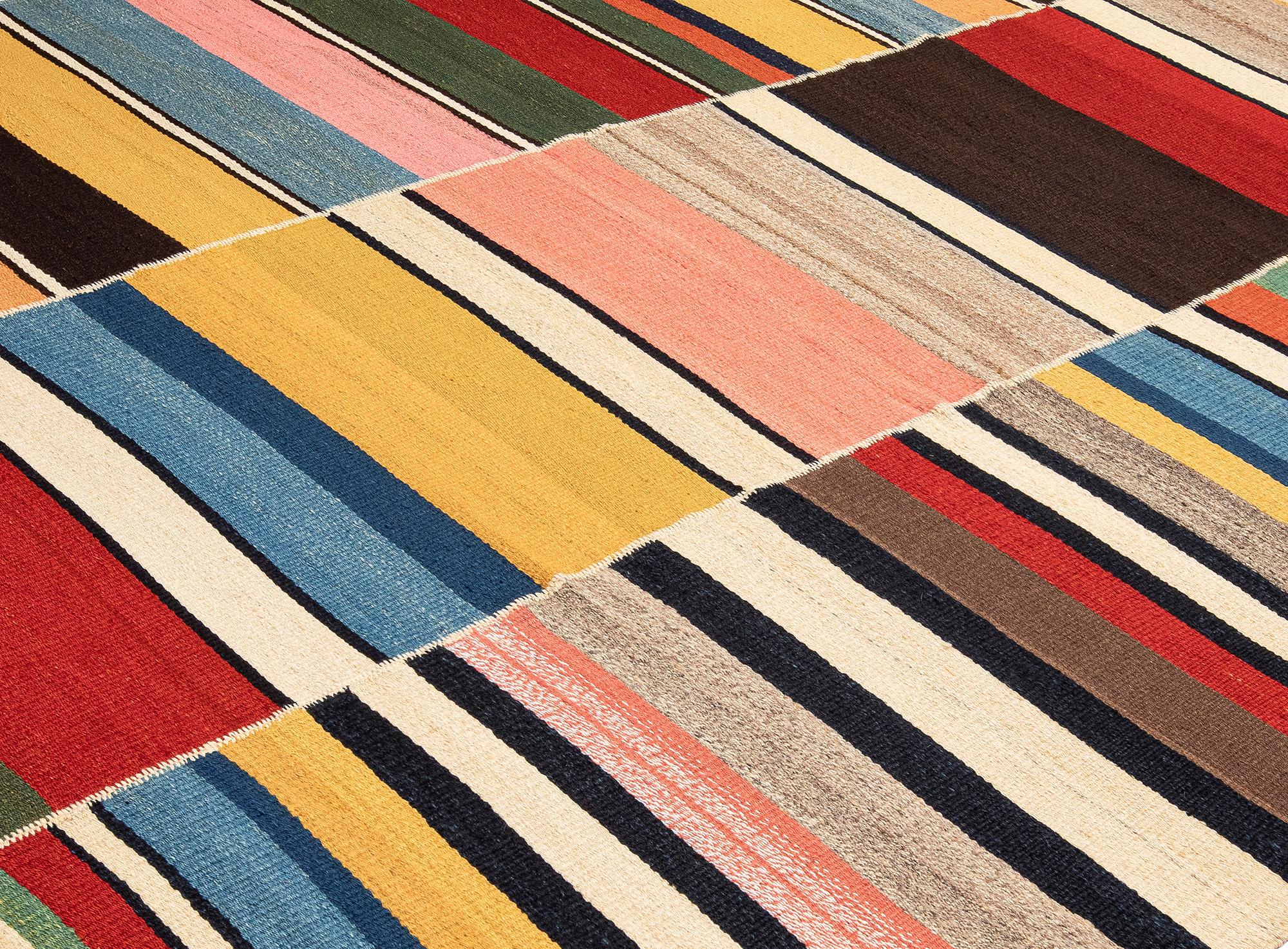 Hand-Woven NASIRI Carpets Mazandaran Collection - Multicolor Rug For Sale