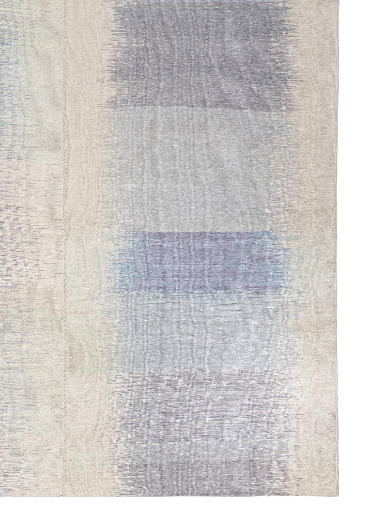 NASIRI Carpets Mazandaran Collection Purple Flatweave Rug For Sale 1
