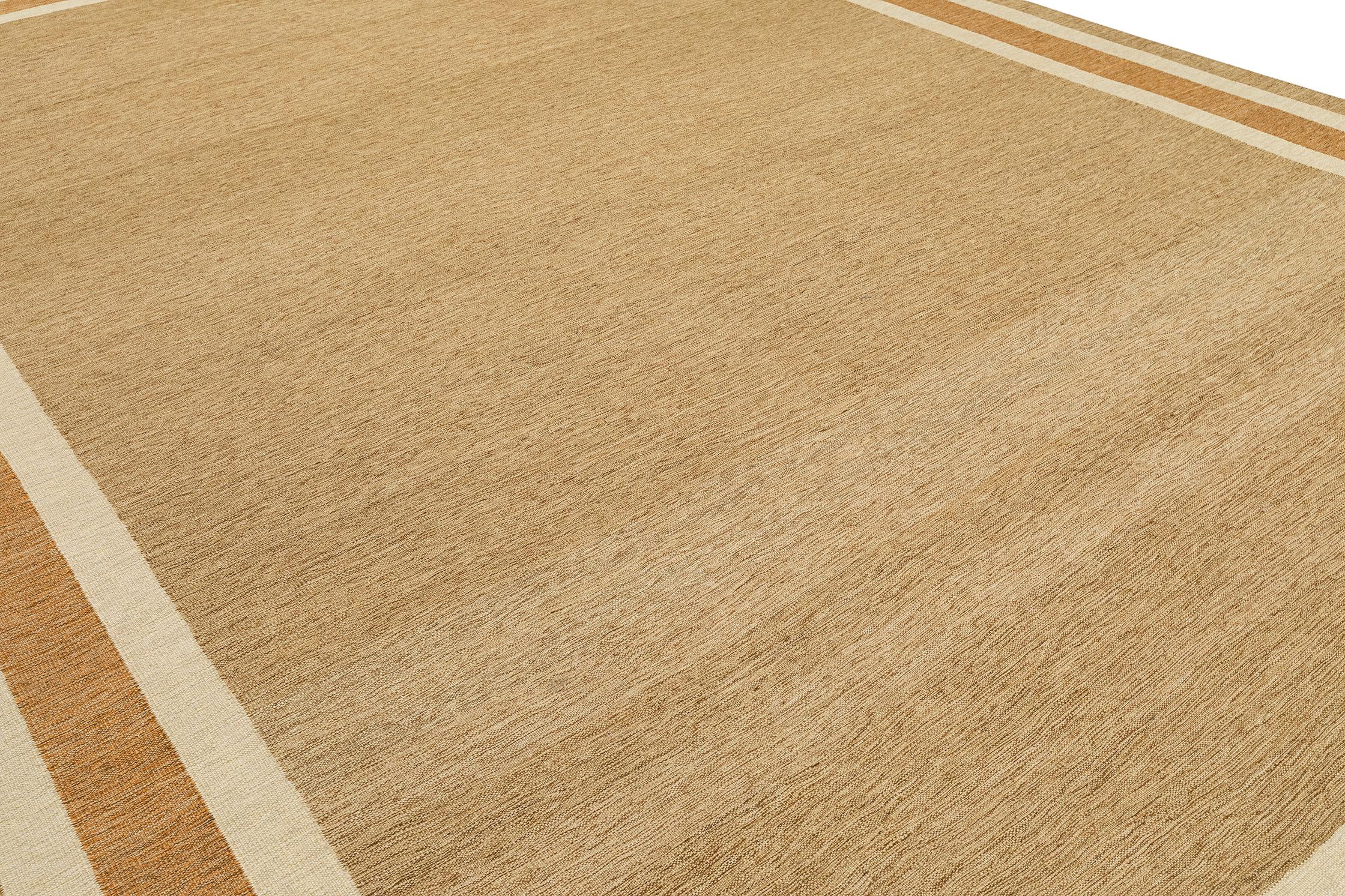 Contemporary NASIRI Carpets Modern Copper Sumak Rug For Sale