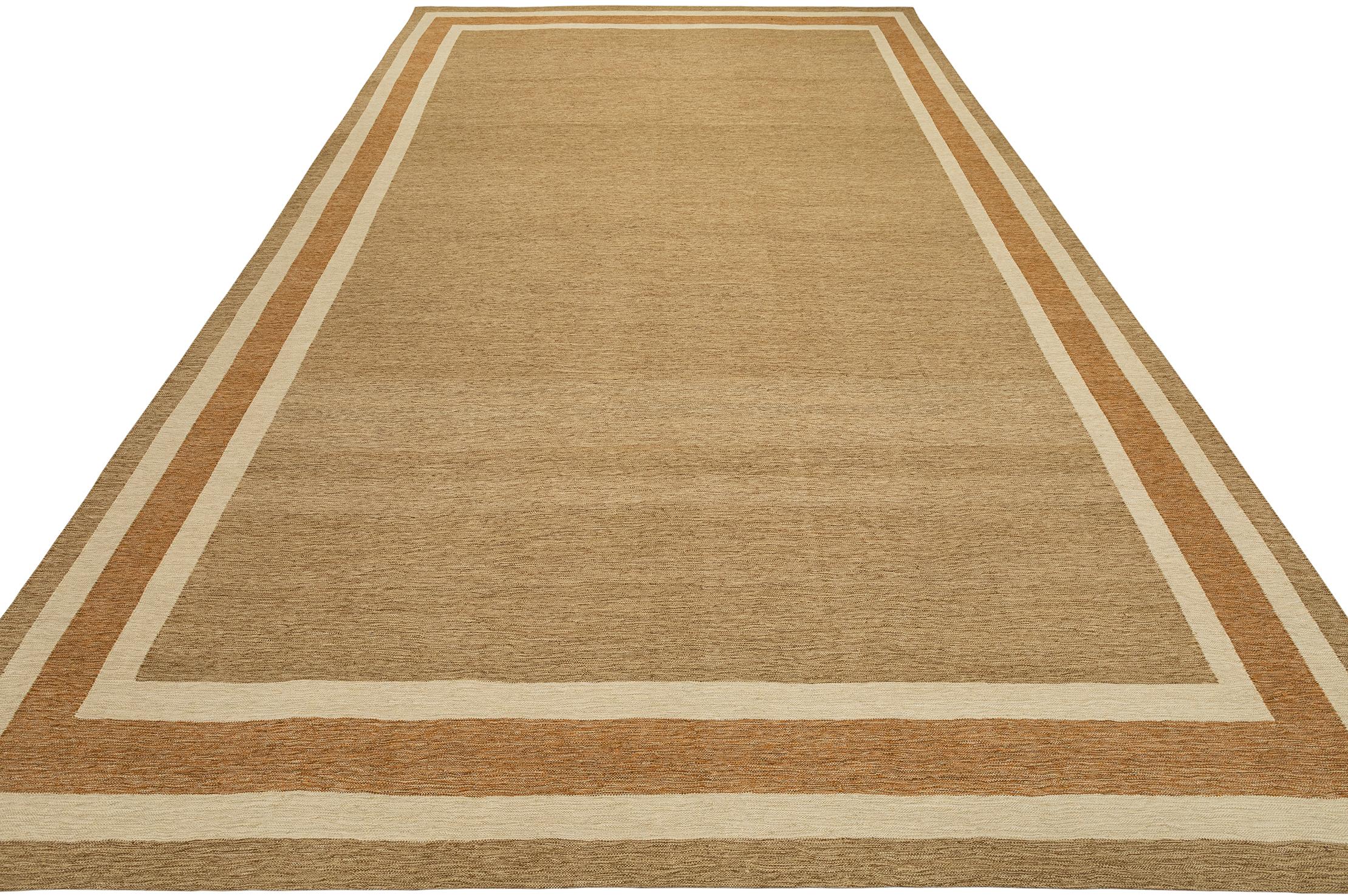 NASIRI Carpets Modern Copper Sumak Rug For Sale 2