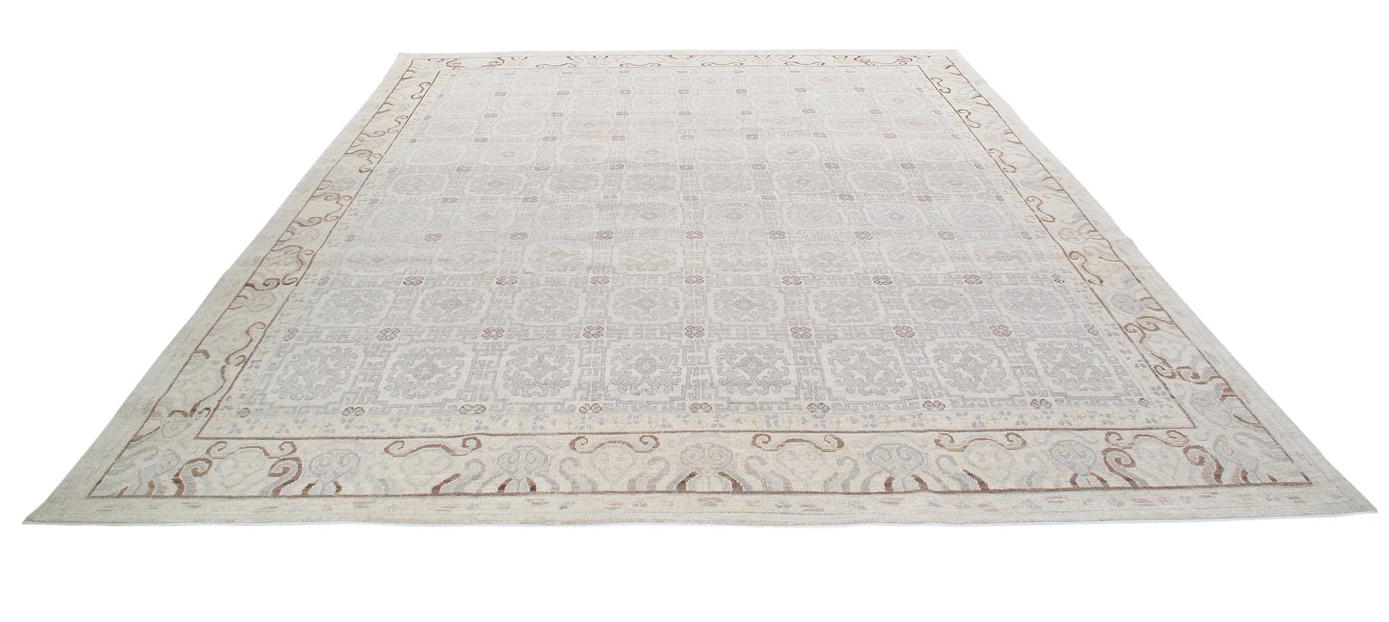NASIRI Traditioneller Samarghand-Teppich  (Handgeknüpft) im Angebot