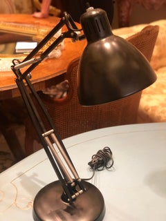 Lampada da tavolo Naska Vintage in alluminio e acciaio, design Fontana Arte