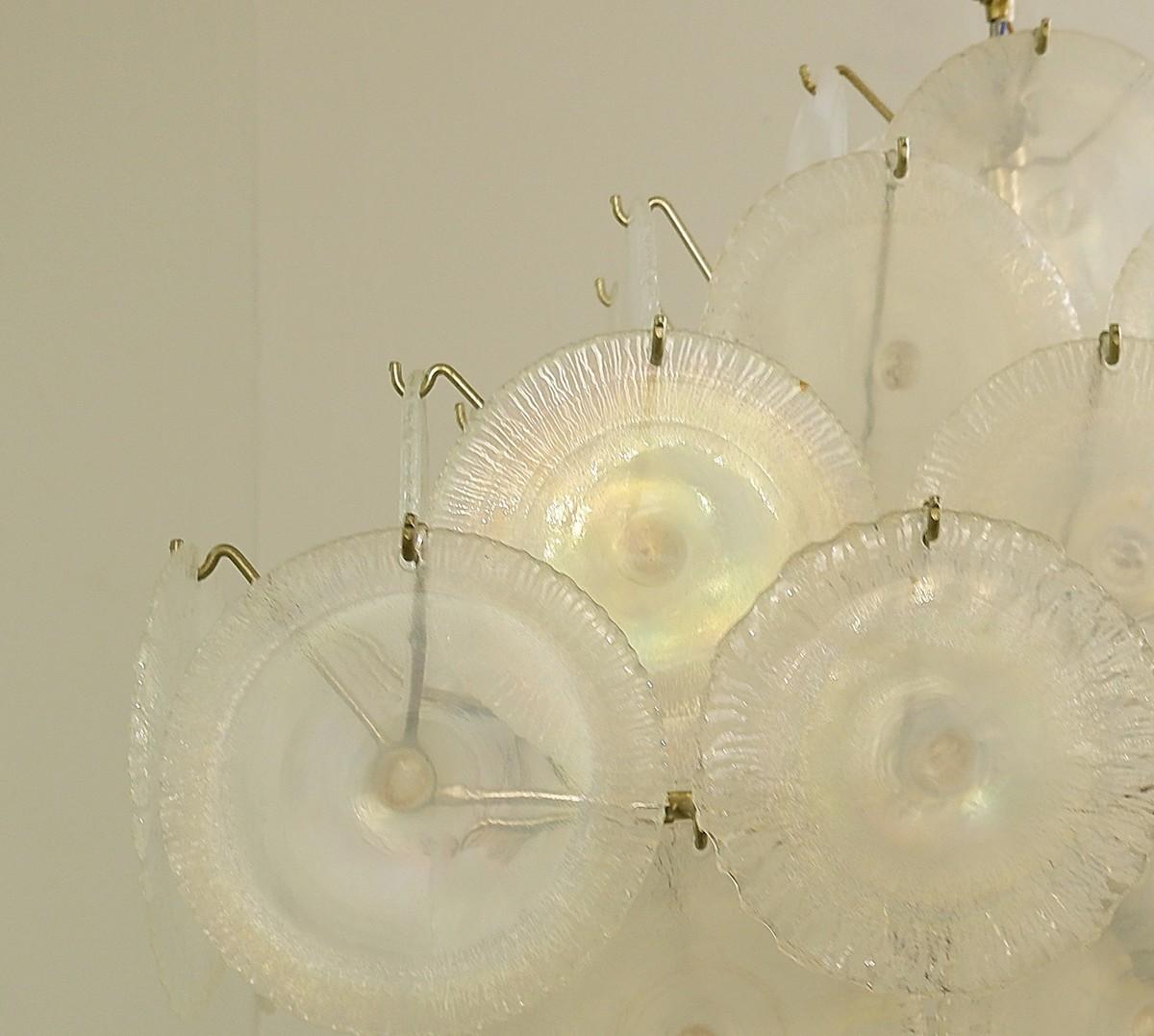 Nason Chandelier with Murano Glass Discs, 1960s 4