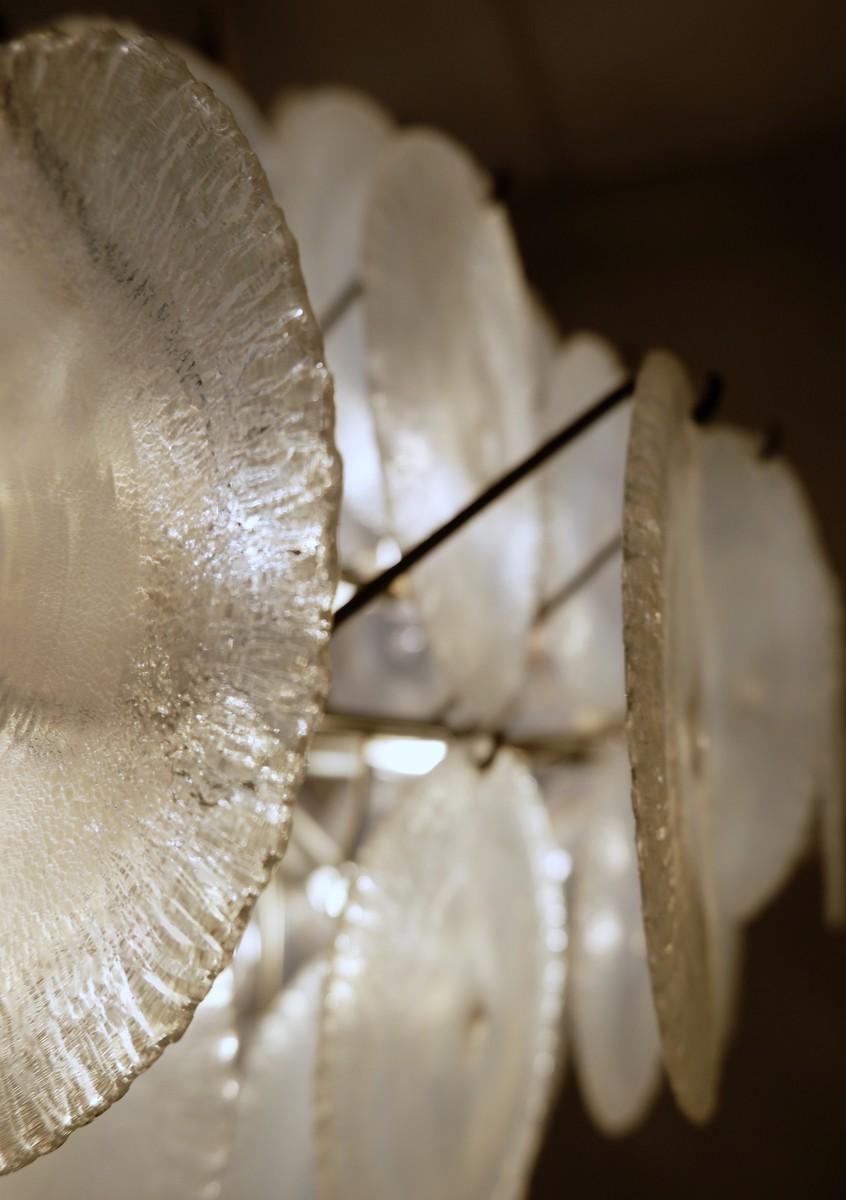 Late 20th Century Nason Chandelier with Murano Glass Discs, 1960s