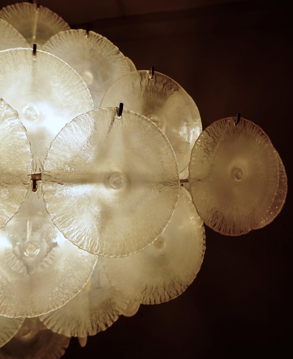 Nason Chandelier with Murano Glass Discs, 1960s 2