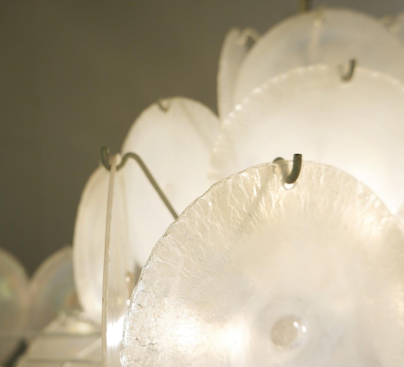 Nason chandelier with Murano glass discs, 1960s.