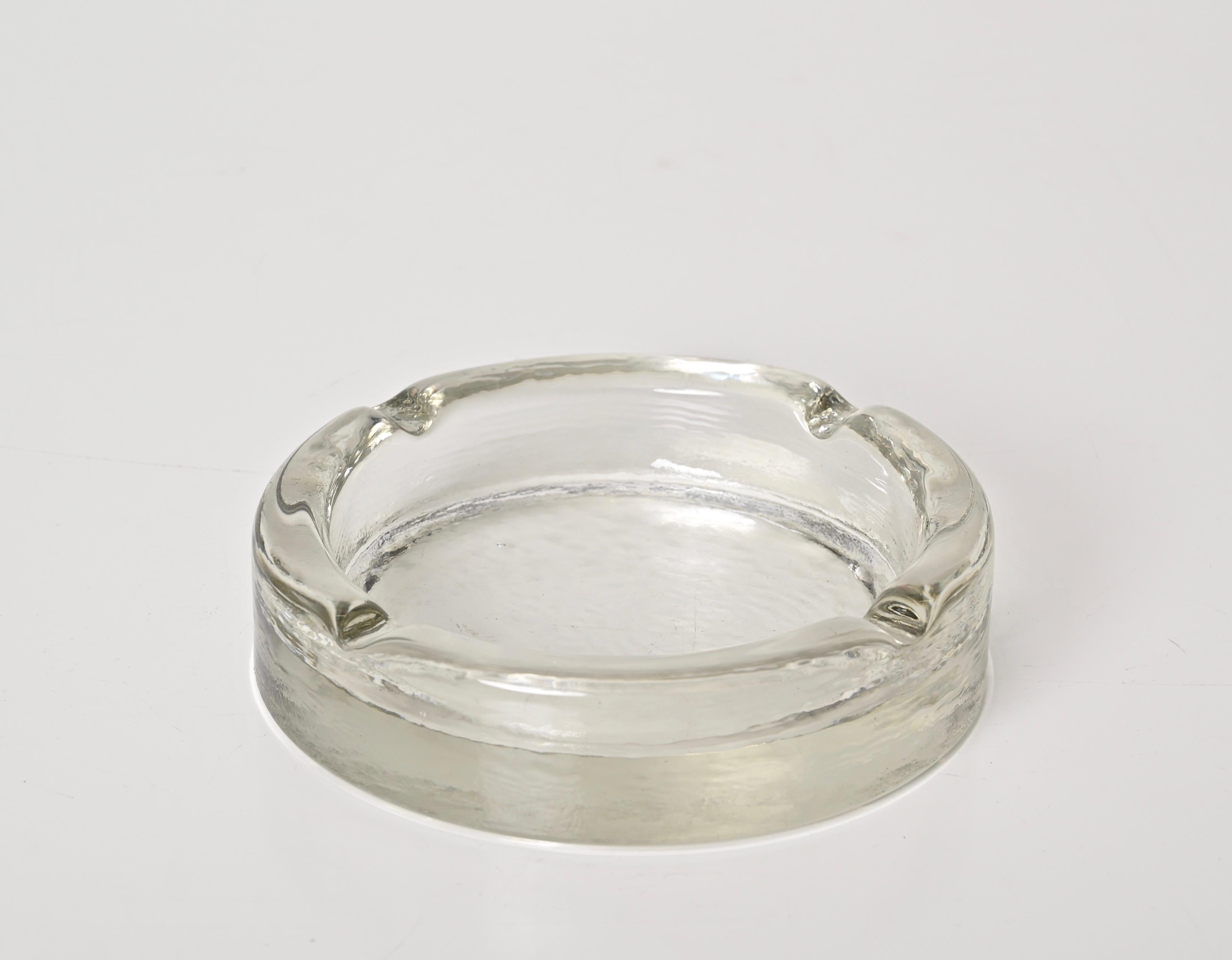 Nason & Co. Aschenbecher aus Murano-Eisglas „Collection“ für Cleto Munari, Italien 1980er Jahre im Angebot 5