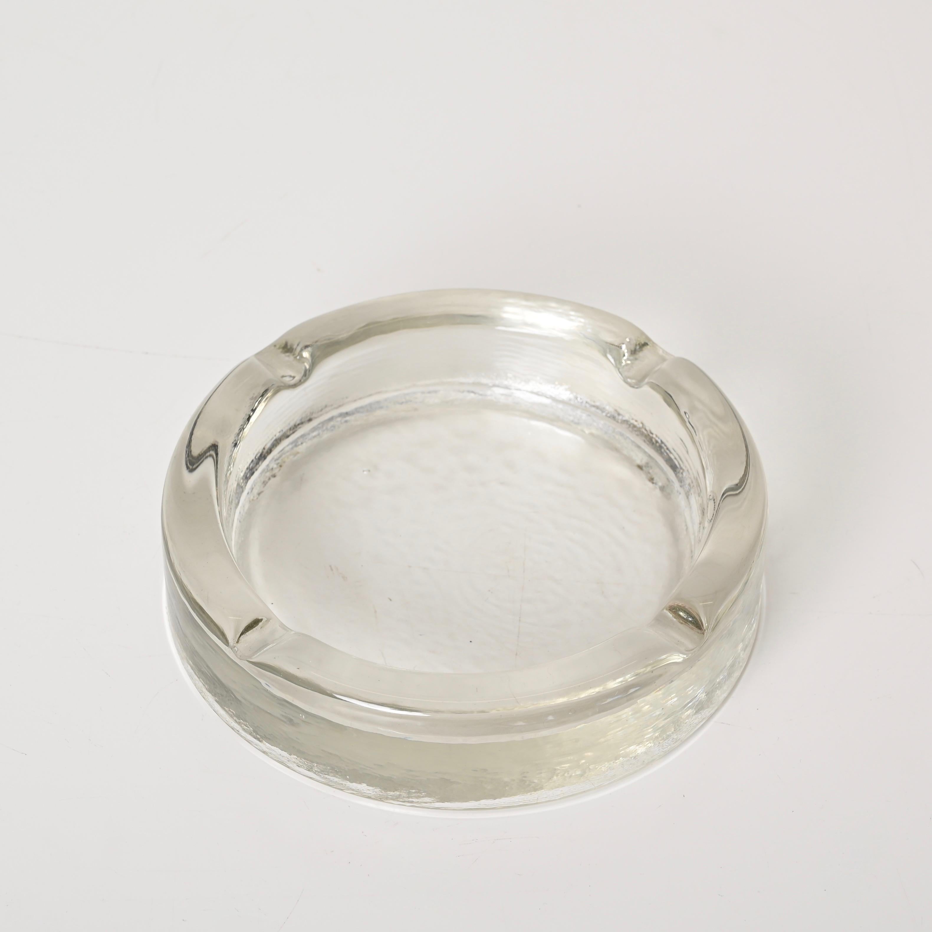 Nason & Co. Aschenbecher aus Murano-Eisglas „Collection“ für Cleto Munari, Italien 1980er Jahre im Angebot 6